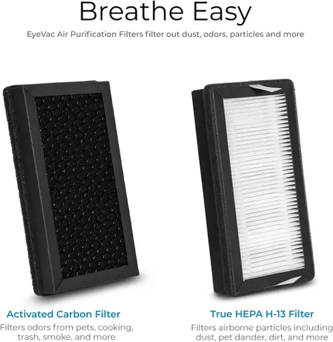Vista 4 de EyeVac Air - Purificador de aire HEPA 2 en 1 y recogedor automático de vacío sin contacto, ultra rápido y potente, cubre 600 pies cuadrados