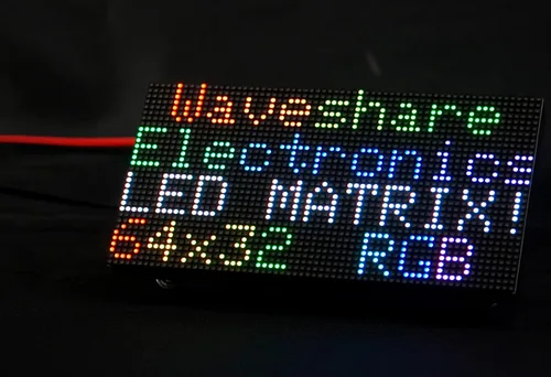 Vista 11 de Panel de matriz LED RGB 64 × 32, 2048 píxeles DOTS de 0.118 in de paso, compatible con Arduino/Raspberry Pi Pico/ESP32, permite mostrar texto