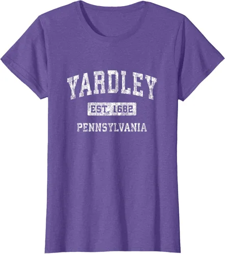 Vista 24 de Yardley Pennsylvania PA - Camiseta de manga corta, diseño deportivo