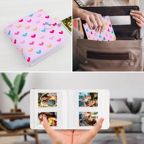 Vista 7 de Ruibytree Mini álbum de fotos para películas de 2 x 3 pulgadas, álbumes de fotos pequeños para cámaras instantáneas Fujifilm Instax Mini 12, 11, 9