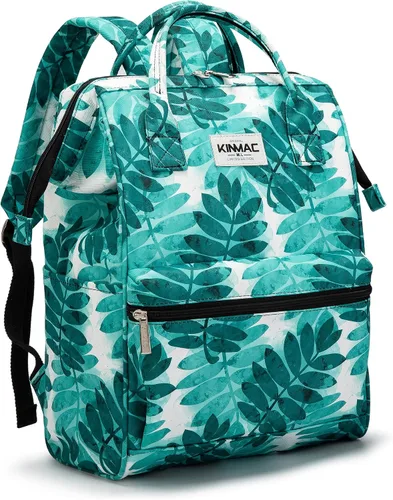 Vista 3 de Kinmac Mochila para laptop para mujeres y hombres, mochila de viaje de gran capacidad para computadora portátil de 15.6 pulgadas, Albaricoque