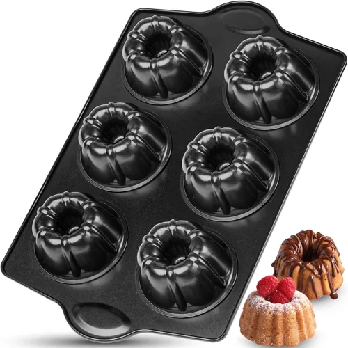 Vista 9 de Webake molde para hornear donas extragrueso y antiadherente, tamaño estándar, con capacidad para 12 donas de 2.8 pulgadas