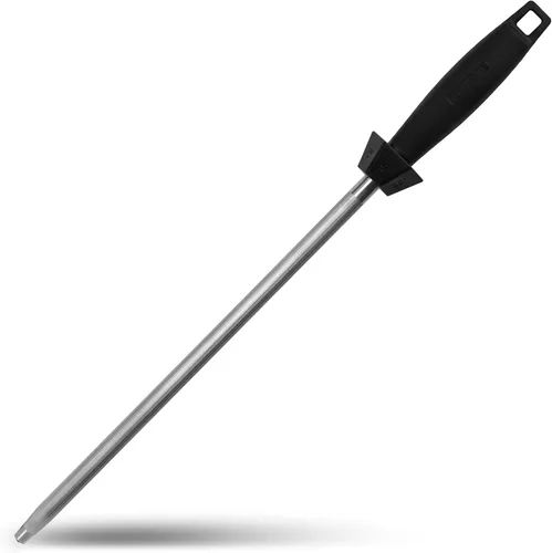 Vista 11 de Acero al carbono profesional para afilar cuchillos, negro, 12 pulgadas (paquete de 2)