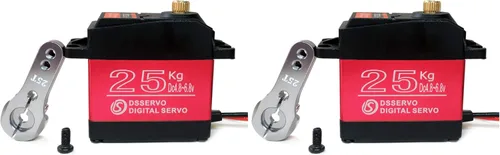 Vista 8 de Servo digital RC de 25 kg de alto par, alta velocidad, engranaje metálico completo, resistente al agua, ángulo de control de 180 grados