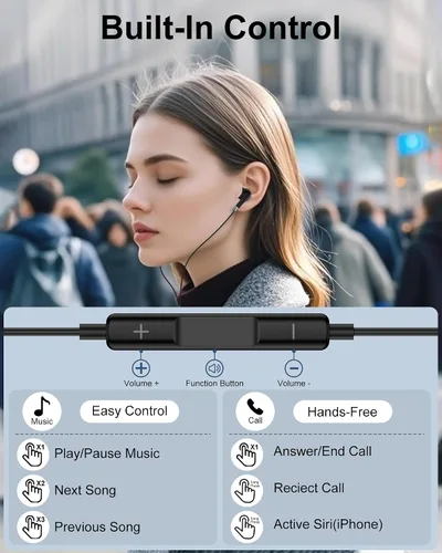 Vista 4 de Auriculares Lightning para iPhone, auriculares intraurales con cable Apple con certificación Mfi for iPhone 14 Pro Max/14Pro/14Plus/14/13Pro/13