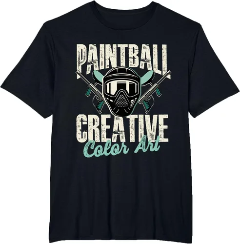 Vista 17 de Paintball Creative Color Art - Camiseta Paintball Paintball, Negro