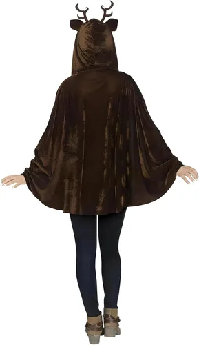Vista 3 de Fun World Poncho de reno para adultos