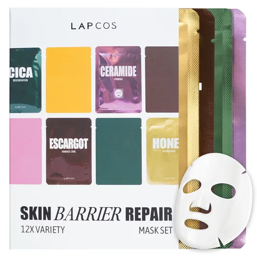 Vista 17 de LAPCOS Máscara de hojas de aloe, máscara facial diaria con pepino y gel de aloe para calmar e hidratar la piel, favorita de la belleza coreana