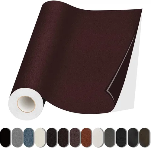 Vista 9 de Lifeshoon Parche de reparación de cuero, reparación de cuero autoadhesiva, cinta de parche de vinilo grande para sofás, muebles, asientos de Negro