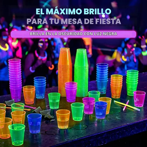 Vista 9 de Party Essentials Vasos de disparo de plástico duro de 2 onzas, 40 unidades, neón surtidos