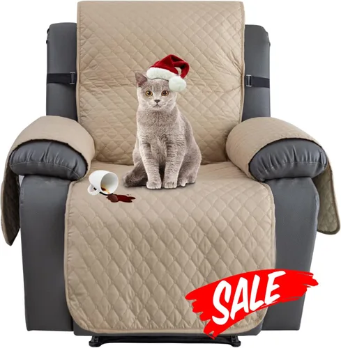 Vista 46 de XINEAGE Funda para Sillón Reclinable Resistente al Agua, Fundas Antideslizantes para Silla Reclinable con Bolsillos, Fundas Acolchadas Gruesas