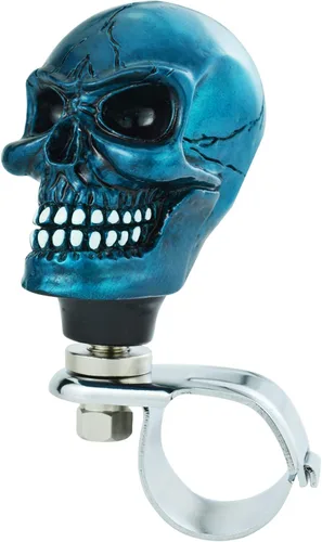 Vista 9 de Volante giratorio con diseño de calavera divertida perilla suicida para la mayoría de vehículos de transmisión automática manual (beige)