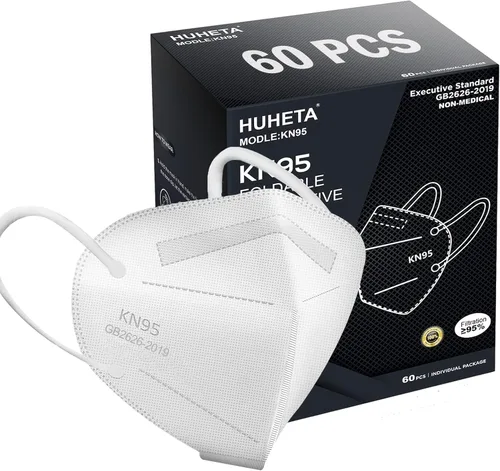 Vista 9 de HUHETA KN95 Mask, 5 Ply Protective Dispoasable Masks Filter Efficiency≥95%