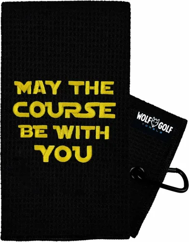 Vista 9 de Toalla de golf Wolf Golf Towels Breaking Par Bordada en EE. UU. Accesorios de golf para hombres o mujeres