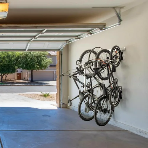 Vista 7 de Delta Cycle - Soporte de pared para bicicleta de garaje - Perchas de bicicleta para garaje - Estante de almacenamiento de bicicletas para MTB