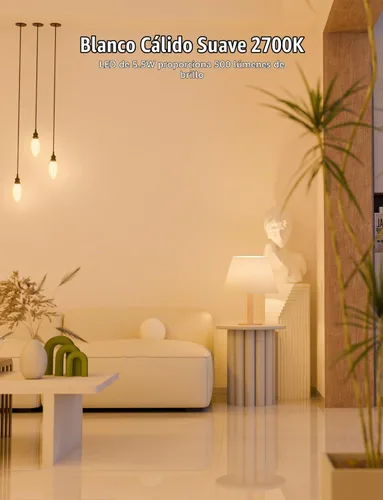 Vista 3 de Lepro Bombillas LED E12 regulables para candelabros, 2700 K blanco suave Blanco cálido regulable (Warm White-Dimmable)