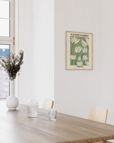 Vista 5 de Haus and Hues - Póster de mercado de flores, decoración botánica, arte de pared de flores, póster de arte de flores e impresiones de flores, arte