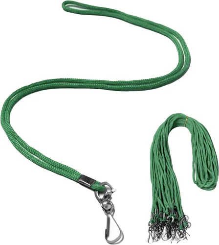 Vista 14 de 120 cordones negros premium al por mayor, cordón redondo de 36 pulgadas con gancho giratorio en J para placa de identificación, VIP, escuela, niños