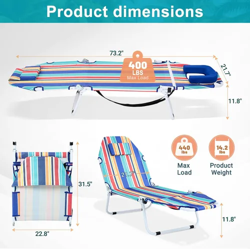 Vista 7 de Slsy Catre de camping plegable para adultos con almohadilla, catres de dormir portátiles acolchados, cama de campamento con bolsa de transporte