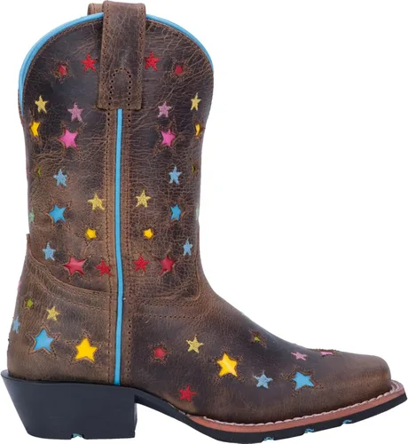 Vista 2 de Dan Post Botas de vestir Starlett con punta cuadrada para niños y niñas, color marrón, Marrón, 1