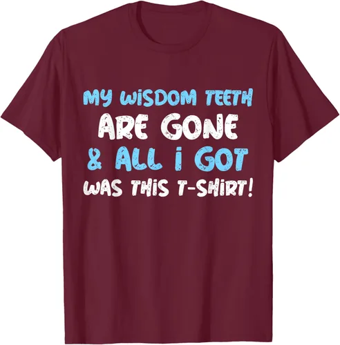 Vista 12 de My Wisdom Teeth Are Gone! Camiseta divertida de muelas del juicio, Negro
