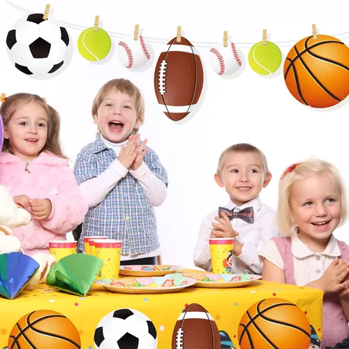 Vista 6 de Paquete de 39 recortes deportivos – Tablón de anuncios recortado para fiestas, decoración de aula, recortes de juegos de fútbol con puntos