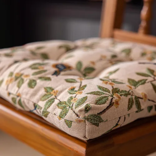 Vista 6 de vctops Cojines para silla de estilo rústico con estampado de pájaros y lazos Cojines para silla en forma de U suaves y cómodos Almohadillas