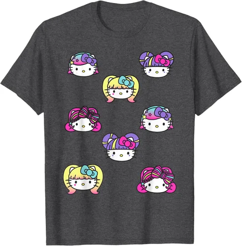 Vista 36 de hello kitty Kawaii Multi peinado Tee, Azul (Heather blue)