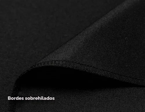 Vista 3 de Surmente Mantel cuadrado para mesas cuadradas o redondas, 100% poliéster, 52 x 52 pulgadas, mantel para bodas, banquetes o restaurantes (negro)