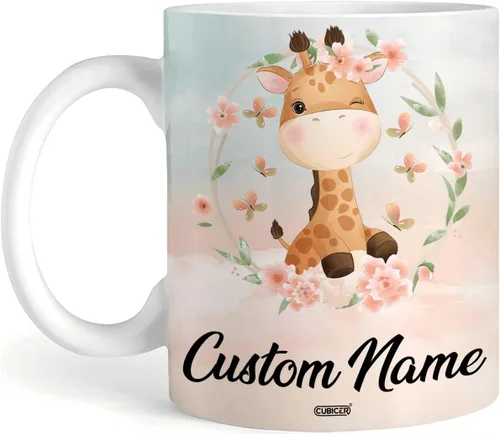 Vista 11 de CUBICER Tazas de café personalizadas con nombre personalizado, tazas de cerámica blanca, regalos de Navidad de vidrio para niños, mujeres, adultos
