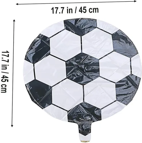 Vista 3 de BinaryABC Globos de fútbol, suministros de fiesta de fútbol, 18 pulgadas, (10 piezas)