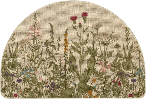 Vista 7 de Artoid Mode Wildflower - Tapete floral de primavera, decoración del hogar, diseño de flores y verano, tapete de bajo perfil, tapete para puerta