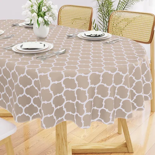 Vista 62 de Smiry - Mantel cuadrado de vinilo impermeable con respaldo de franela para mesas cuadradas, manteles de plástico lavables a prueba de derrames
