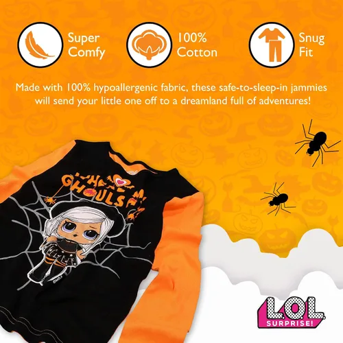 Vista 3 de L.O.L. Surprise! Girls' Big Halloween Pajama Set