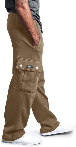 Vista 3 de Pantalones cargo para hombre, leggings, pantalones de herramientas, pantalones sólidos casuales para hombre, pantalones de pierna recta