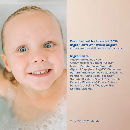 Vista 9 de Mustela Baby - Champú suave con aguacate natural, cuidado del cabello para niños de todas las edades y tipos de cabello, fórmula biodegradable y sin