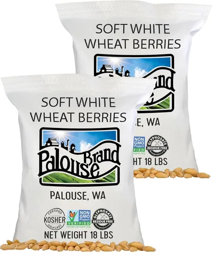 Vista 22 de Palouse Brand Granos de Trigo Blanco Suave Certificados Sin Residuos de Glifosato 1 LB Cultivado por Familias en el Estado de Washington 100%