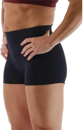 Vista 3 de TYR Pantalón corto de entrenamiento atlético de tiro alto para mujer de 2 pulgadas