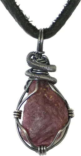 Vista 10 de Collar de cristal de piedra natal para hombre, plata esterlina antigua