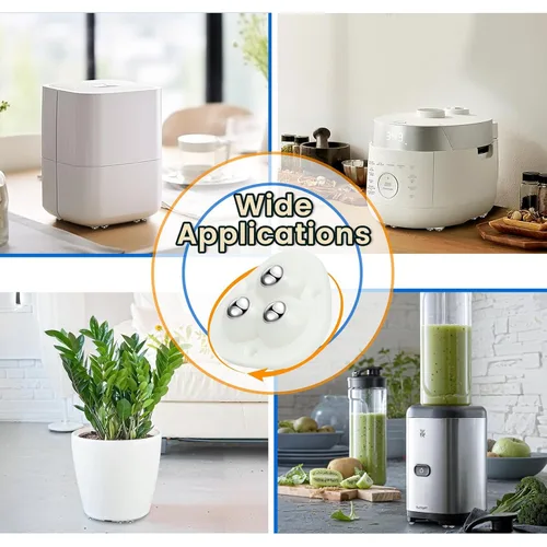 Vista 6 de Mini ruedas giratorias de 360 grados, rodillo giratorio autoadhesivo para pequeños electrodomésticos de cocina, caja de almacenamiento, bote
