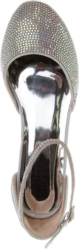 Vista 5 de Badgley Mischka Girls Dress Shoes - Kids Rhinestone Party High Heel Pumps Slip-On Block Closed Toe with Ankle Buckle (Little KidBig Kid)