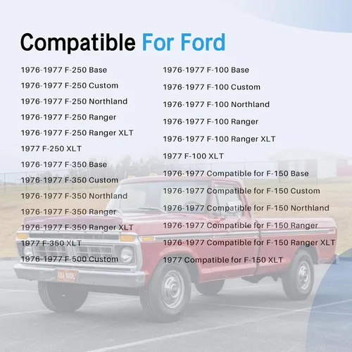 Vista 7 de CarPartsDepot Nuevos Piezas de Reemplazo Parte Delantera Derecha del Lado del Pasajero Argent Grille Grill Compatible con 1976-1977 FORD F-350 F-250