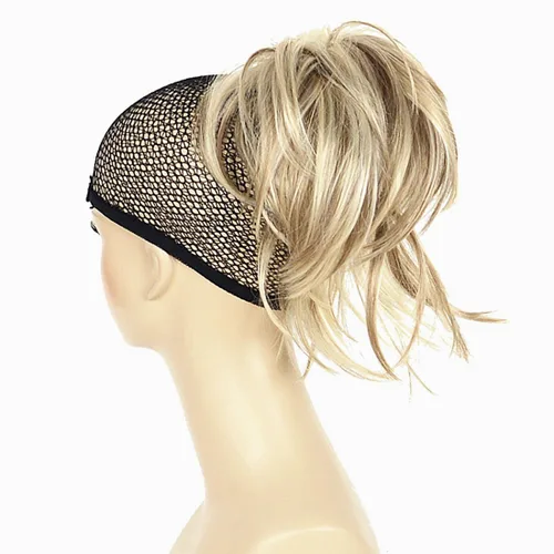 Vista 10 de Lydell Extensión de cabello sintético ajustable con pinza de mandíbula (marrón oscuro)