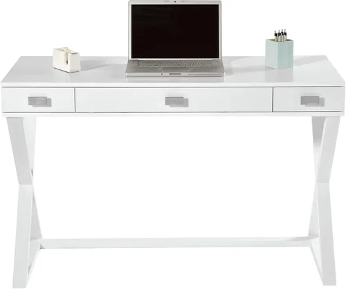 Vista 3 de Realspace® Keri - Escritorio de 48 pulgadas, color blanco