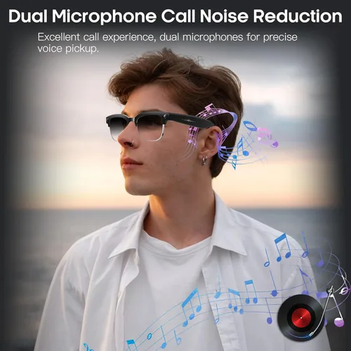Vista 4 de Yowow BIT Lentes de cámara inteligente AI con cámara HD de 8 MP, fotos 4K y video 1080P, antivibración, llamadas de música y Bluetooth, traducción