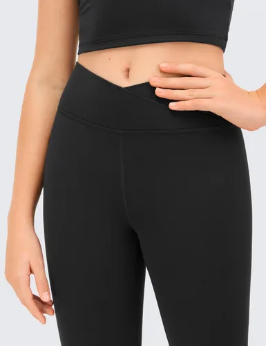 Vista 5 de CRZ YOGA Butterluxe - Leggings deportivos cruzados para niñas cintura alta en V Cross Kids Lounge Pants Yoga Active Dance Running Mallas