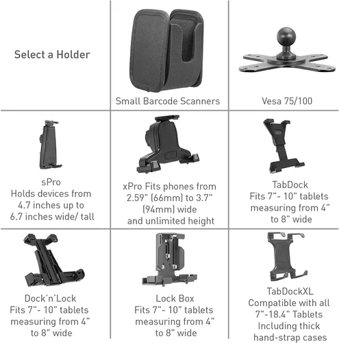 Vista 4 de iBOLT Soporte de portavasos personalizado: selecciona tu dispositivo/longitud de brazo