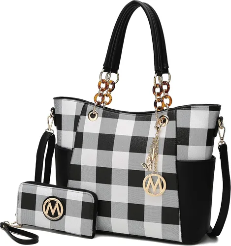 Vista 52 de MKF Collection - Juego de bolsa de mano para mujer, con cartera y asa superior, de piel vegana