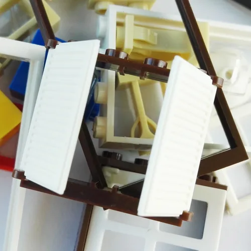 Vista 5 de Bloques de construcción de juguetes para ventanas y puertas Lego, 82 piezas, compatible con LEGO House para ventanas y puertas, bloques de regalo