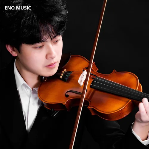 Vista 8 de ENO MUSIC Kit de violín de tamaño completo 4/4 para principiantes y adultos con arco de colofonia y estuche rígido, todos los accesorios
